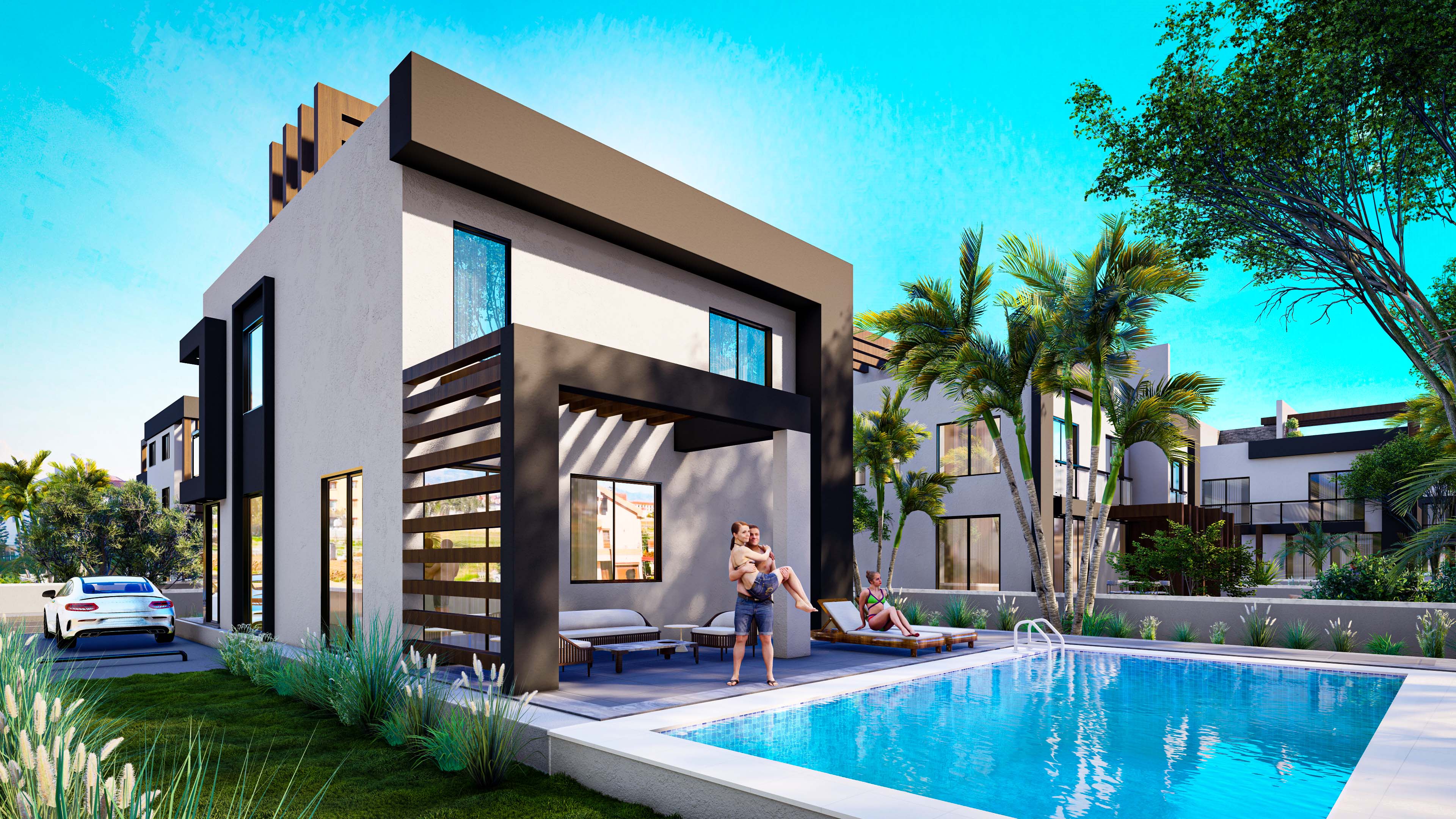 Gazimağusa Yeniboğaziçi Satılık 3+1 İkiz Villa ve 4+1 Villa